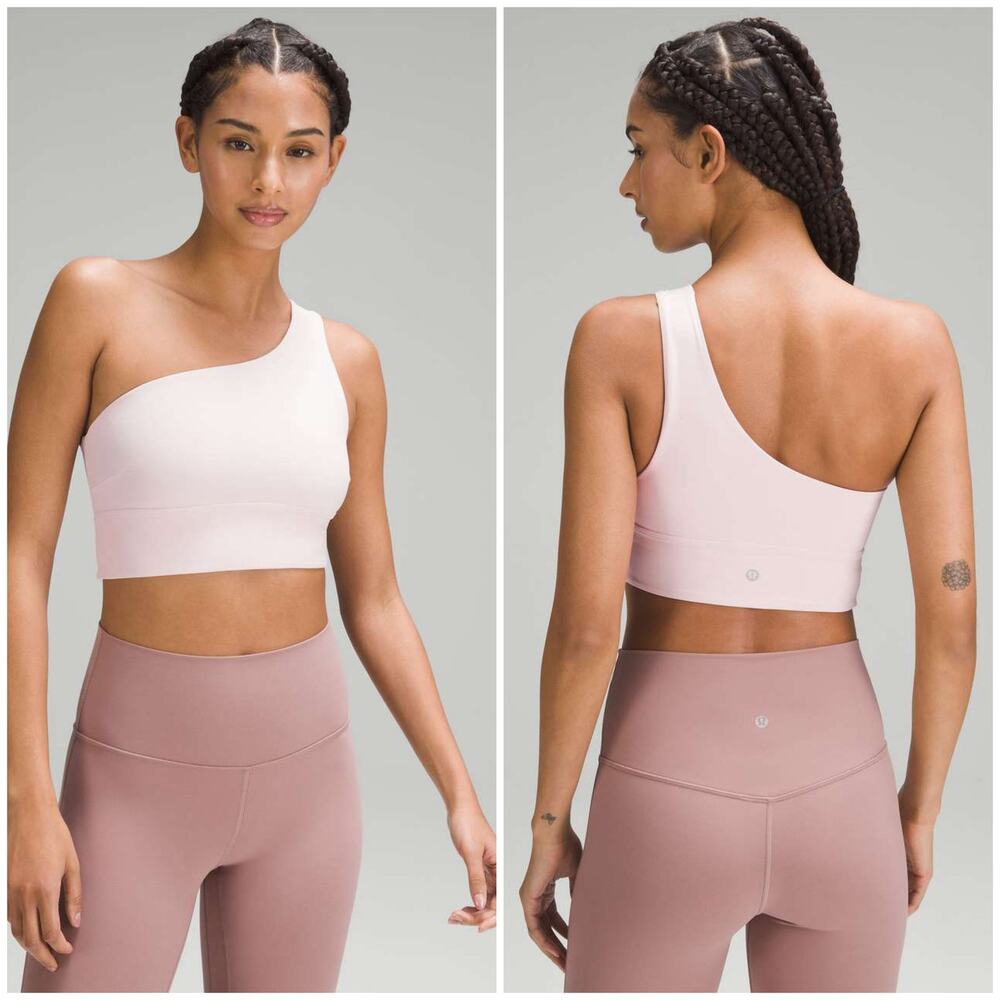 Lululemon Align Asymmetrical Bra Light Support Size 14 C/D Cup Flush Light Pink